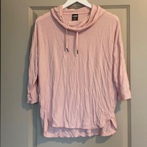 Blush cowl neck hoodie